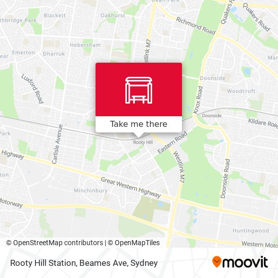 Rooty Hill Station, Beames Ave map