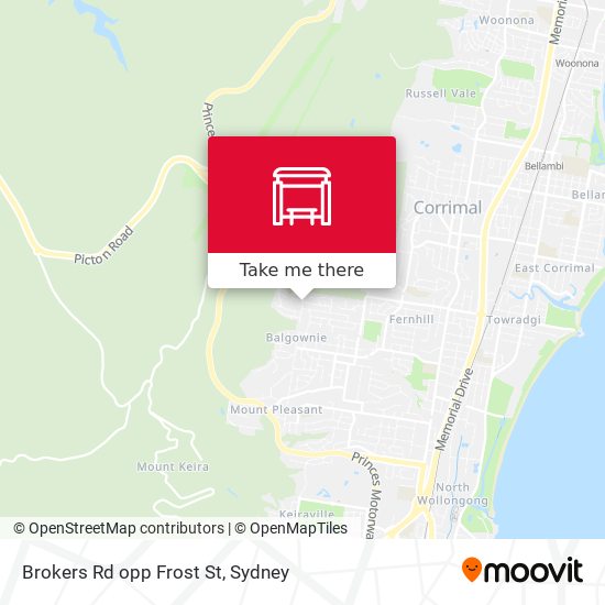 Brokers Rd opp Frost St map
