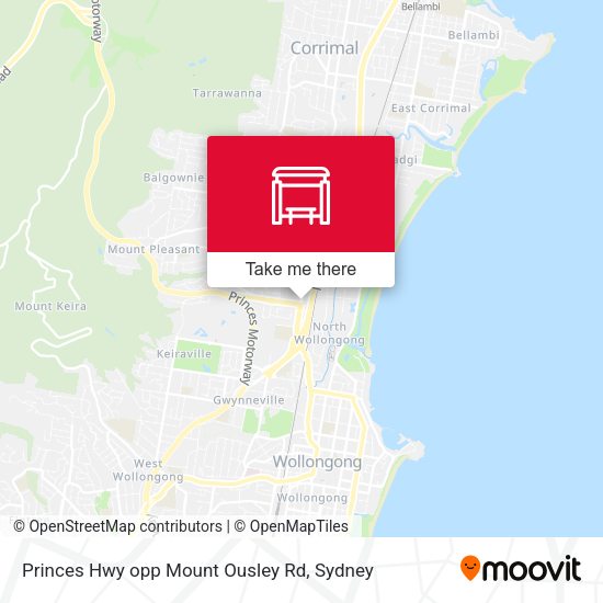 Princes Hwy opp Mount Ousley Rd map