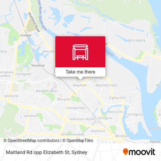 Maitland Rd opp Elizabeth St map