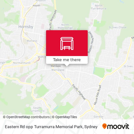 Eastern Rd opp Turramurra Memorial Park map