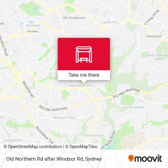 Old Northern Rd after Windsor Rd map
