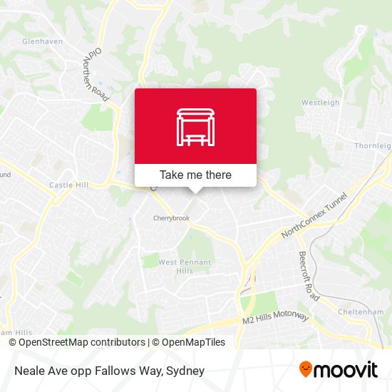 Neale Ave opp Fallows Way map