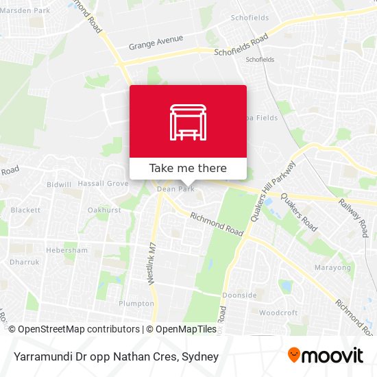 Yarramundi Dr opp Nathan Cres map