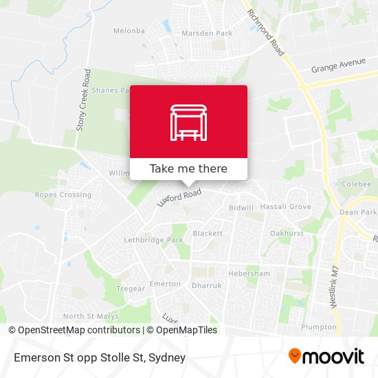 Emerson St opp Stolle St map