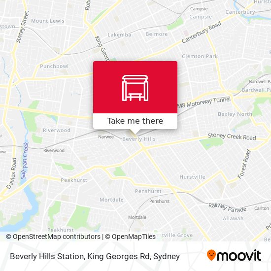 Beverly Hills Station, King Georges Rd map