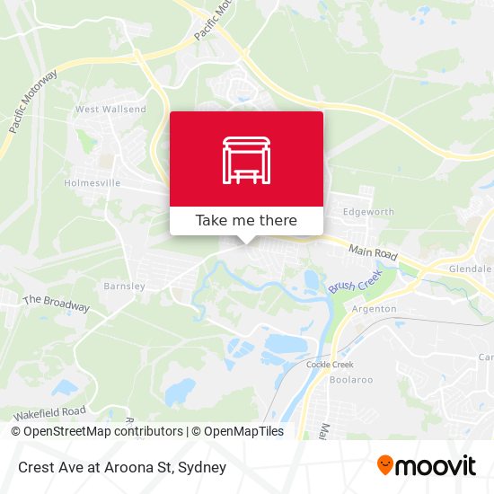 Crest Ave at Aroona St map
