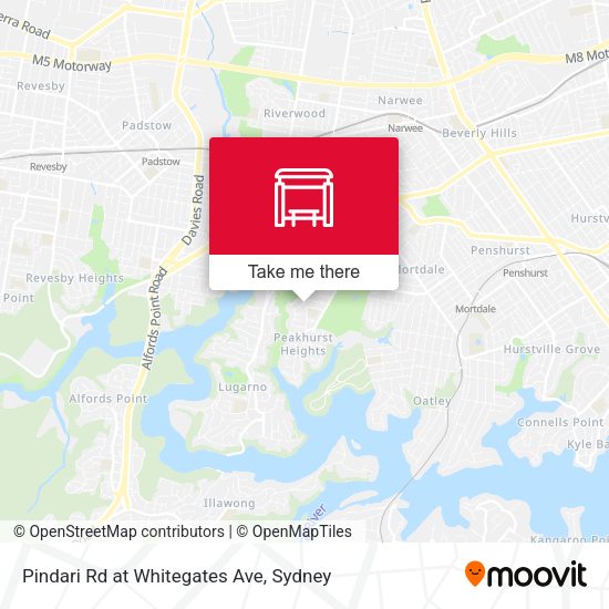 Pindari Rd at Whitegates Ave map