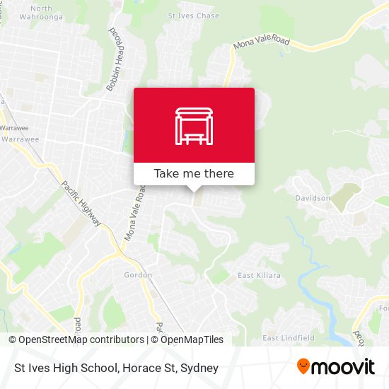 Mapa St Ives High School, Horace St