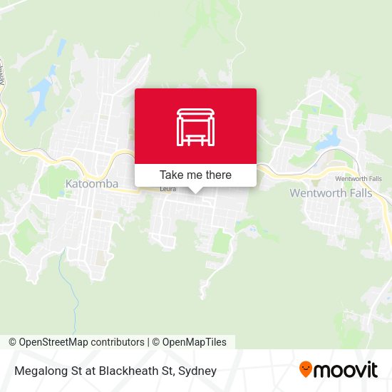 Megalong St at Blackheath St map