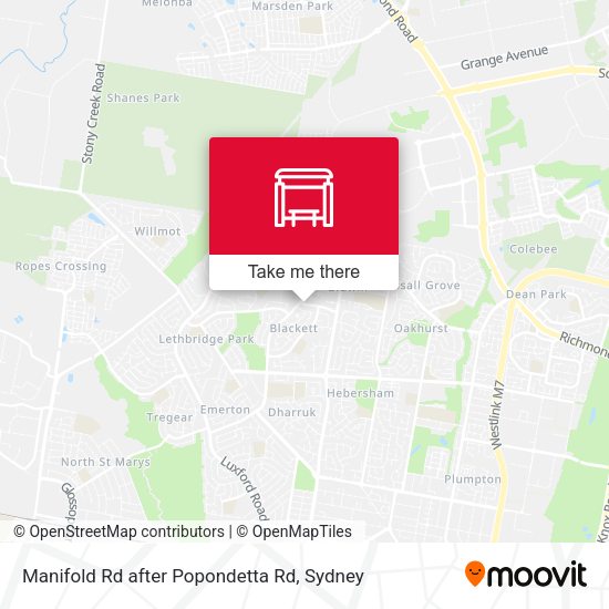 Manifold Rd after Popondetta Rd map