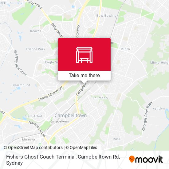 Fishers Ghost Coach Terminal, Campbelltown Rd map