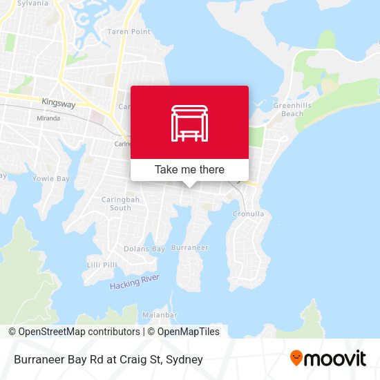 Burraneer Bay Rd at Craig St map