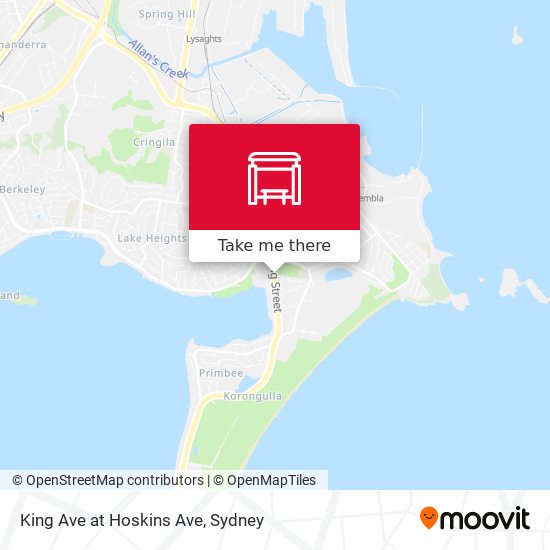 King Ave at Hoskins Ave map