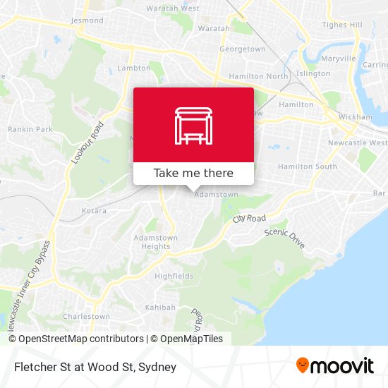 Fletcher St at Wood St map