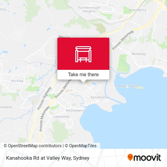 Kanahooka Rd at Valley Way map
