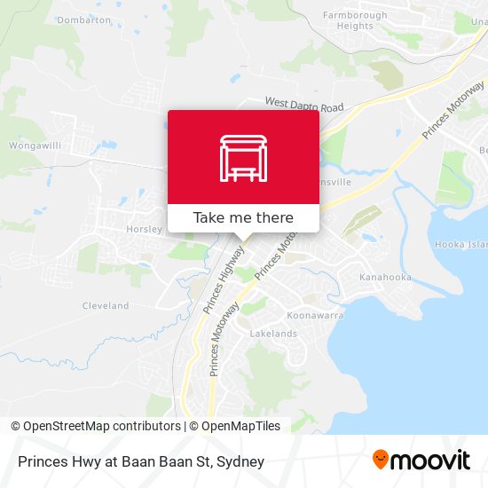 Princes Hwy at Baan Baan St map