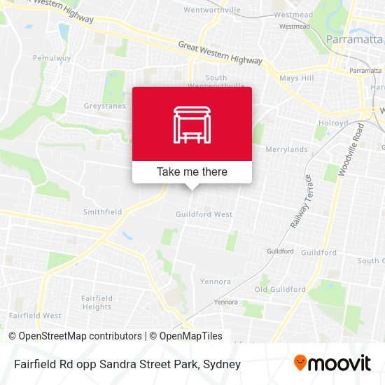 Fairfield Rd opp Sandra Street Park map