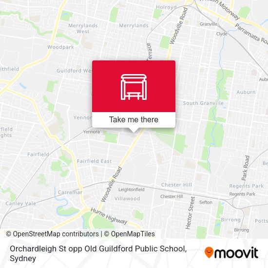 Orchardleigh St opp Old Guildford Public School map