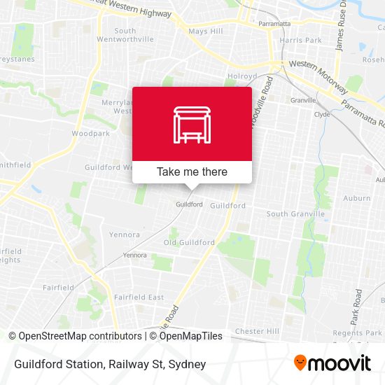 Guildford Station, Railway St map