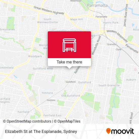 Elizabeth St at The Esplanade map