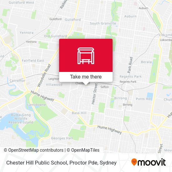 Chester Hill Public School, Proctor Pde map