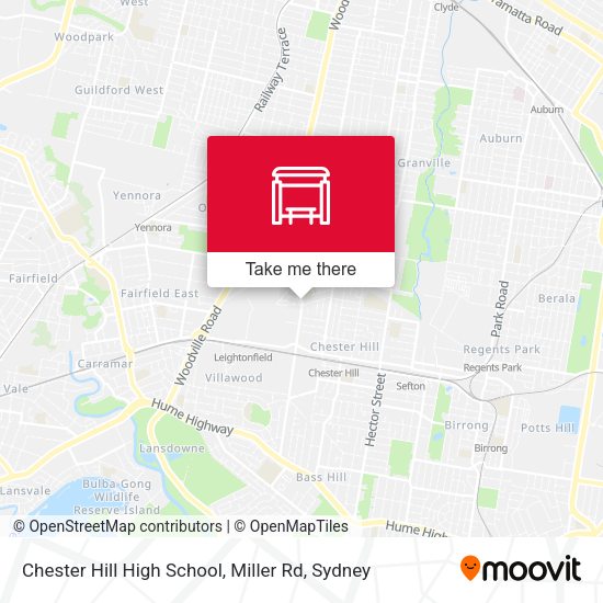 Chester Hill High School, Miller Rd map