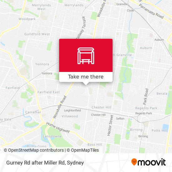 Gurney Rd after Miller Rd map