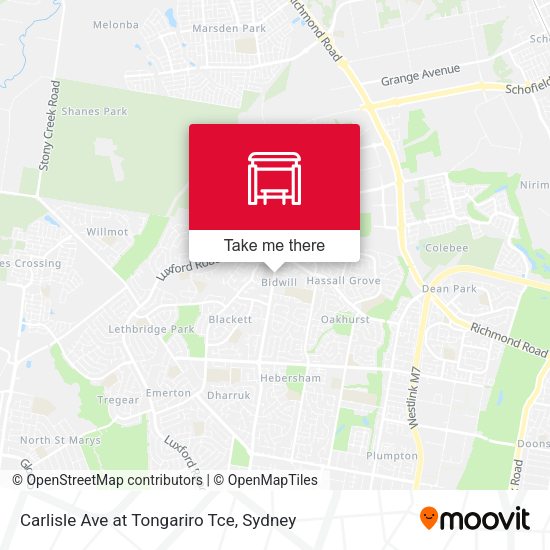 Carlisle Ave at Tongariro Tce map