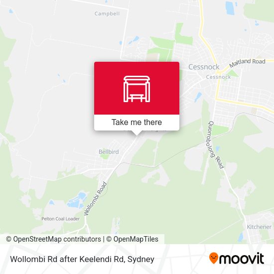 Wollombi Rd after Keelendi Rd map