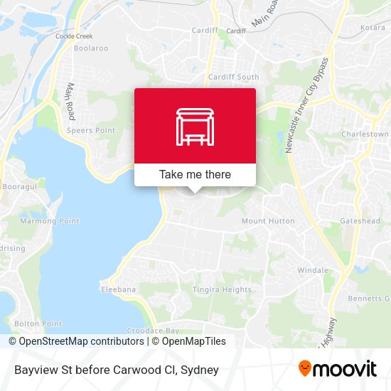 Bayview St before Carwood Cl map