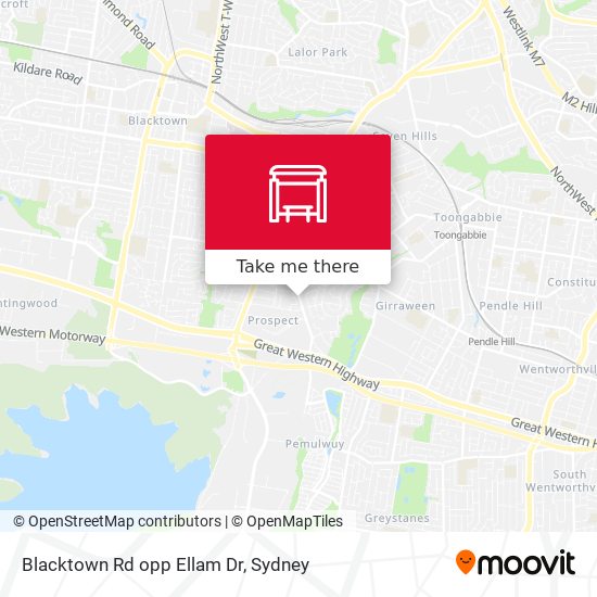 Blacktown Rd opp Ellam Dr map