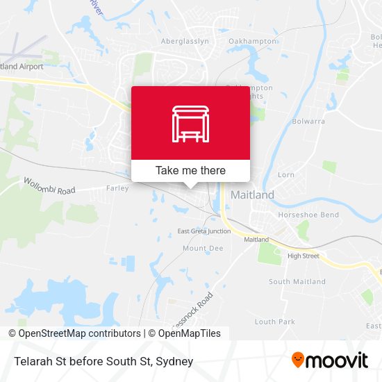 Telarah St before South St map