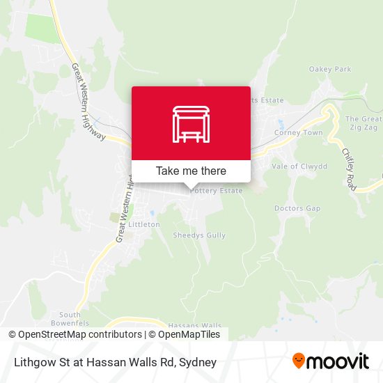 Lithgow St at Hassan Walls Rd map