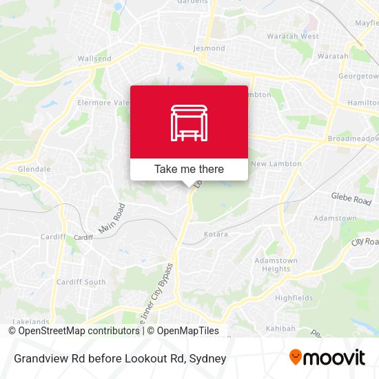 Grandview Rd before Lookout Rd map