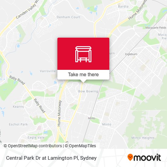 Mapa Central Park Dr at Lamington Pl