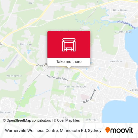 Warnervale Wellness Centre, Minnesota Rd map