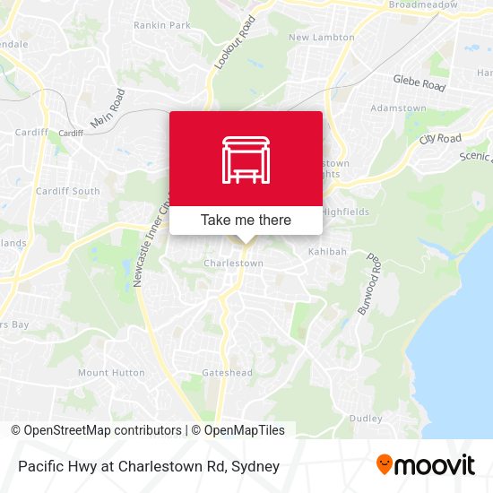 Pacific Hwy at Charlestown Rd map
