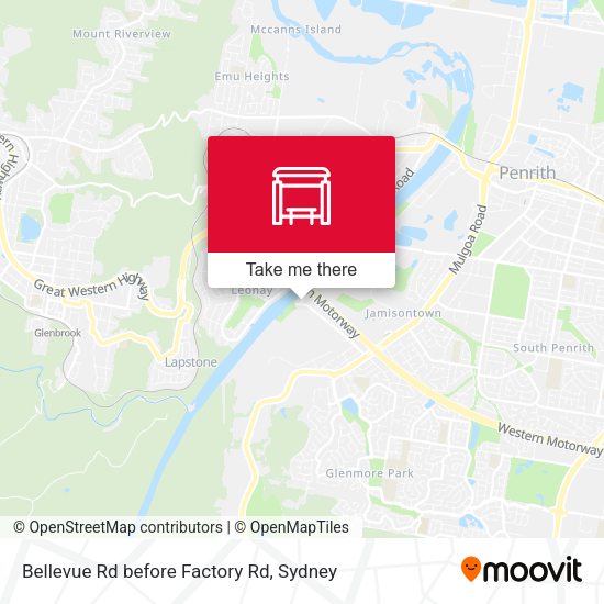 Bellevue Rd before Factory Rd map