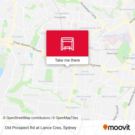 Old Prospect Rd at Lance Cres map