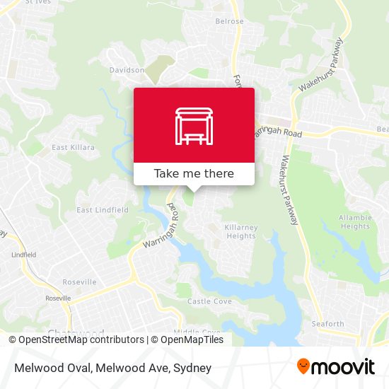 Melwood Oval, Melwood Ave map