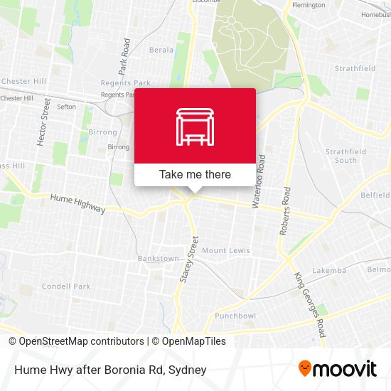 Hume Hwy after Boronia Rd map