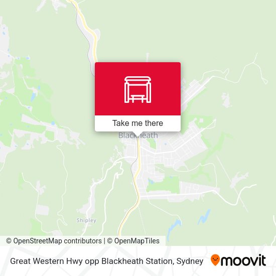 Great Western Hwy opp Blackheath Station map