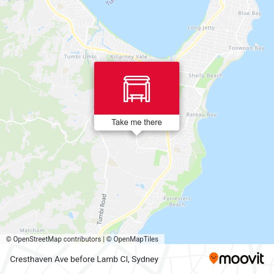 Cresthaven Ave before Lamb Cl map