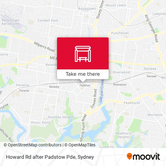 Howard Rd after Padstow Pde map