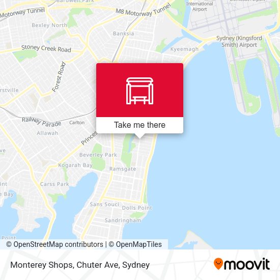 Monterey Shops, Chuter Ave map