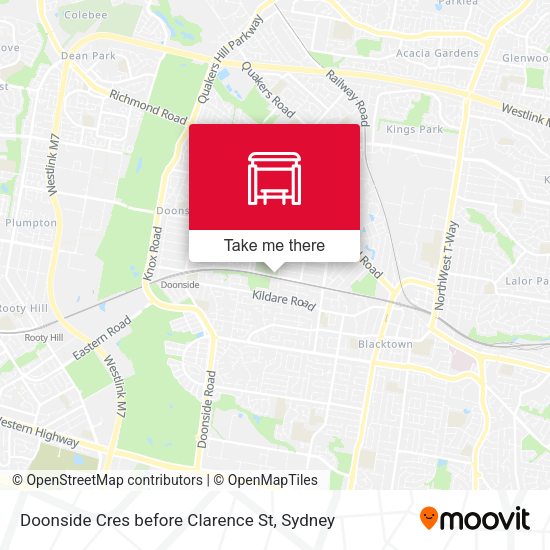 Doonside Cres before Clarence St map