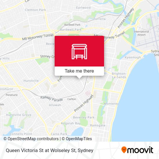 Queen Victoria St at Wolseley St map