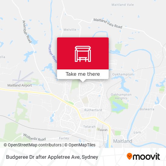 Budgeree Dr after Appletree Ave map