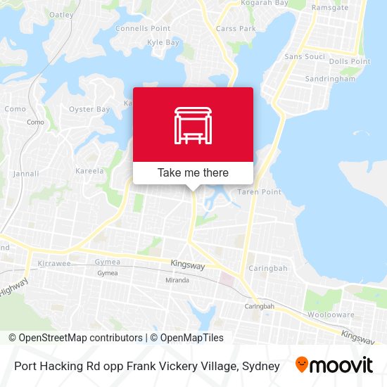 Port Hacking Rd opp Frank Vickery Village map